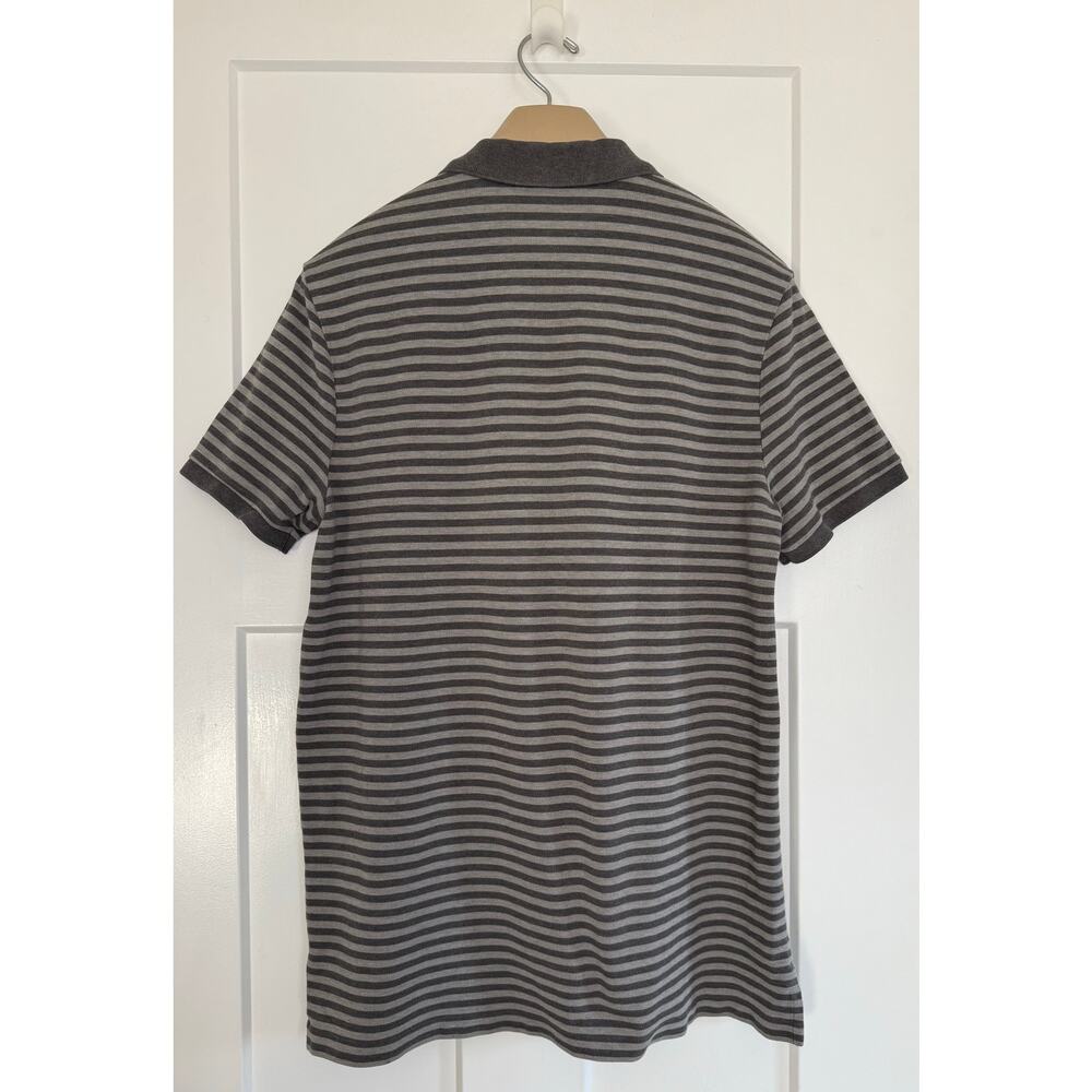 Polo Golf Ralph Lauren Shirt Size LARGE Gray Stripe Big Pony Pro Fit Mens Polo - Picture 2 of 9